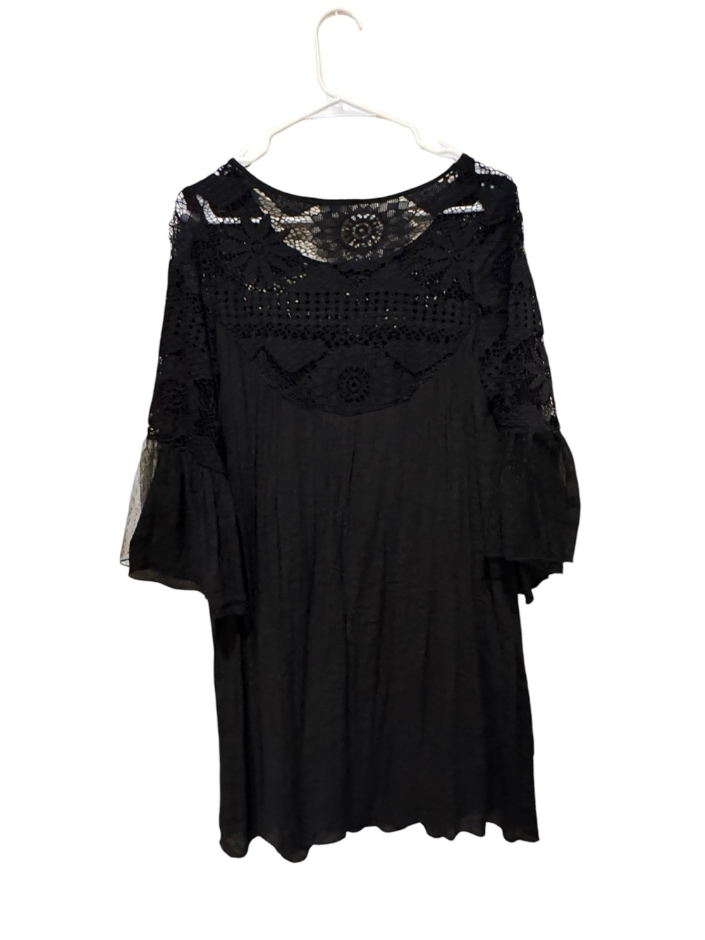 Rebellion Black Lace Babydoll Mini Dress - Picture 3 of 4